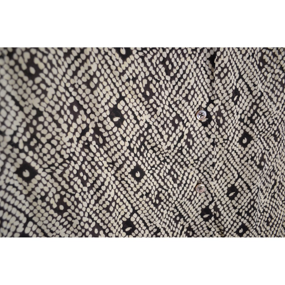 Vintage Linda Allard Ellen Tracy Silk Work Pant Set 14 Black Cream Geometric New - Picture 6 of 10